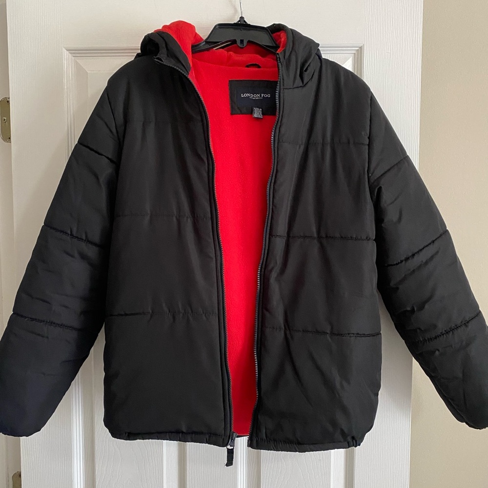 London Fog Black and Red Kids Jacket